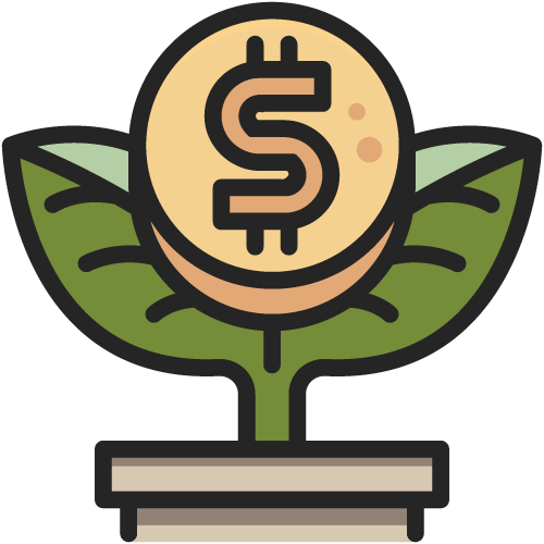 Money growing icon